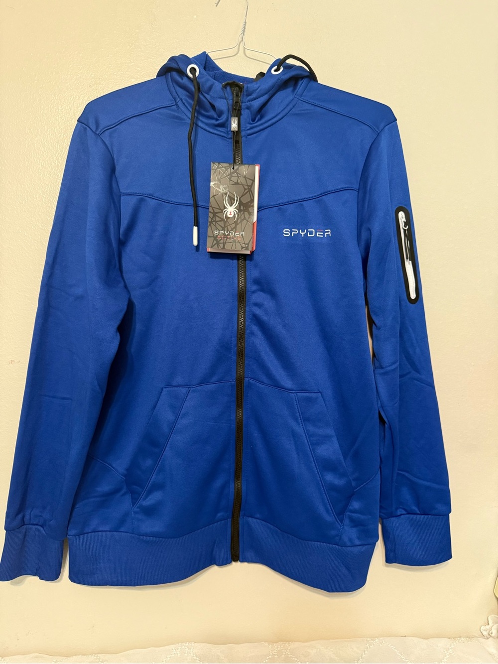 Spyder Royal Blue Hooded Full-Zip Jacket